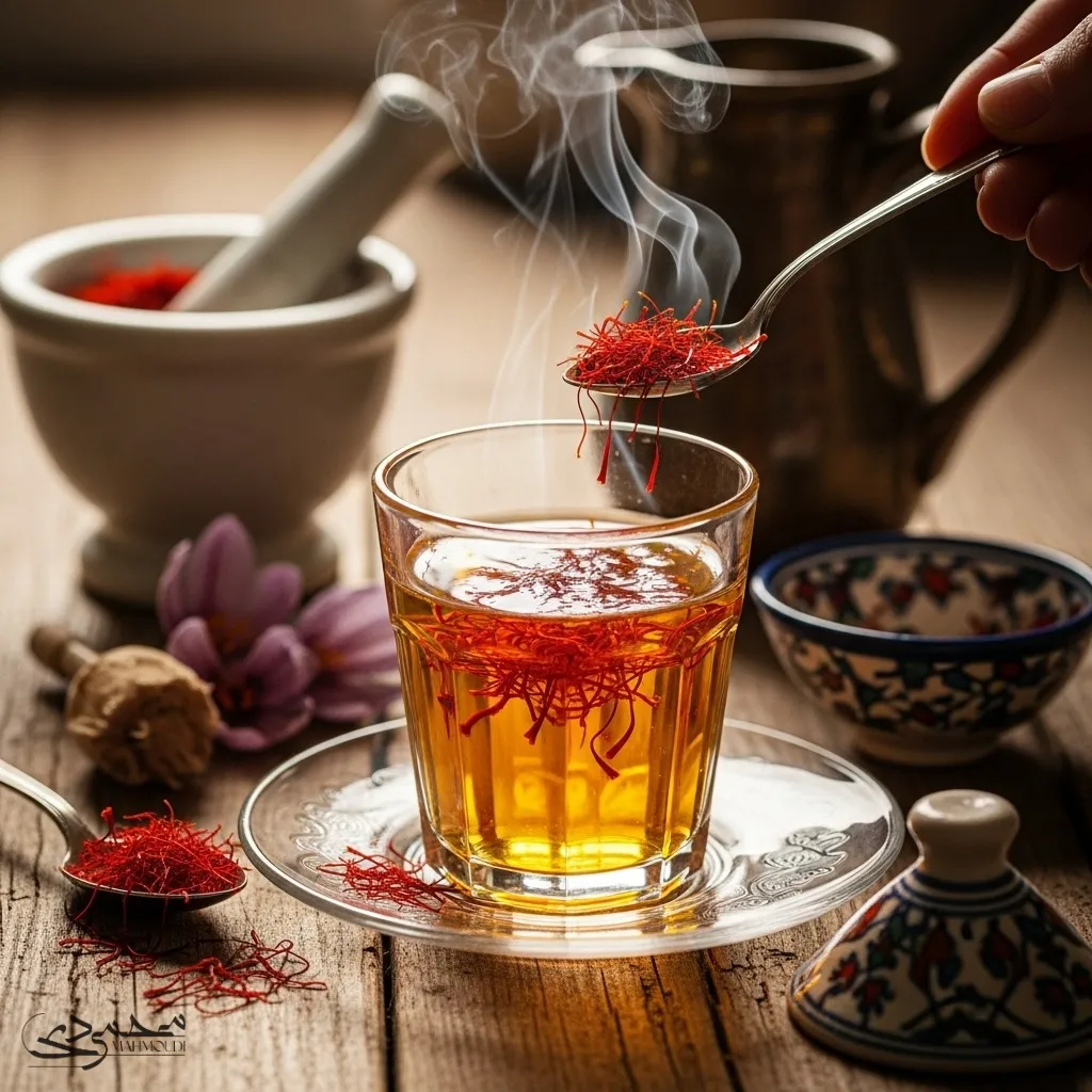 روش‌ دم کردن زعفران